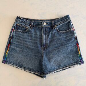 American Eagle + Olivia Ponton Pride Highest Rise 90's Boyfriend Denim Shorts